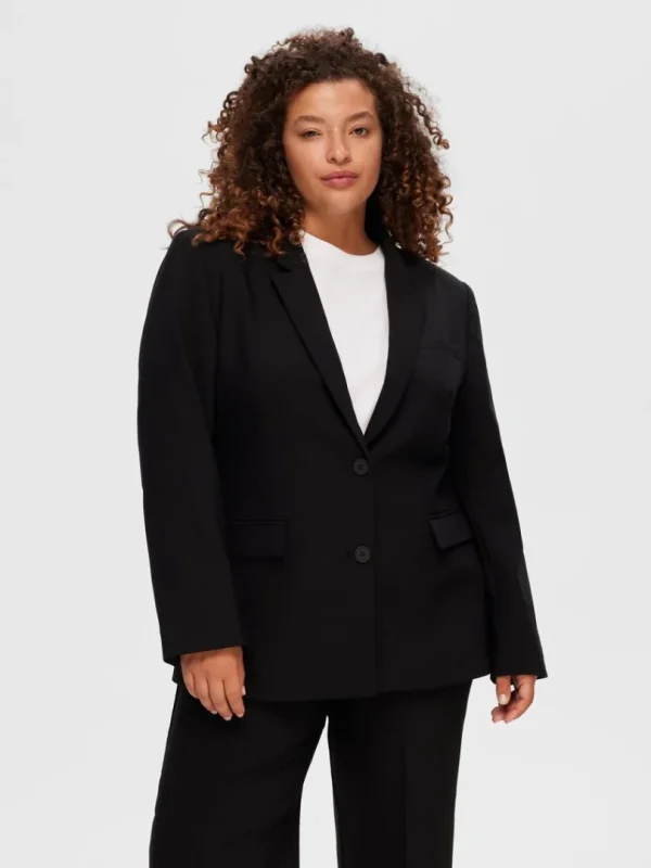 Jakkesæt & Blazers>SELECTED KLASSISK ENKELTRADET BLAZER Black