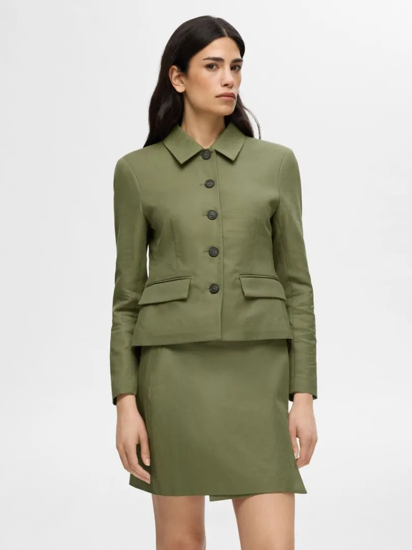 klassisk_fit_blazer_0-3.webp Jakkesæt & Blazers>SELECTED KLASSISK FIT BLAZER Green