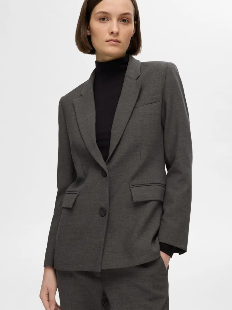 klassisk_fit_blazer_2-2.webp Jakkesæt & Blazers>SELECTED KLASSISK FIT BLAZER Grey