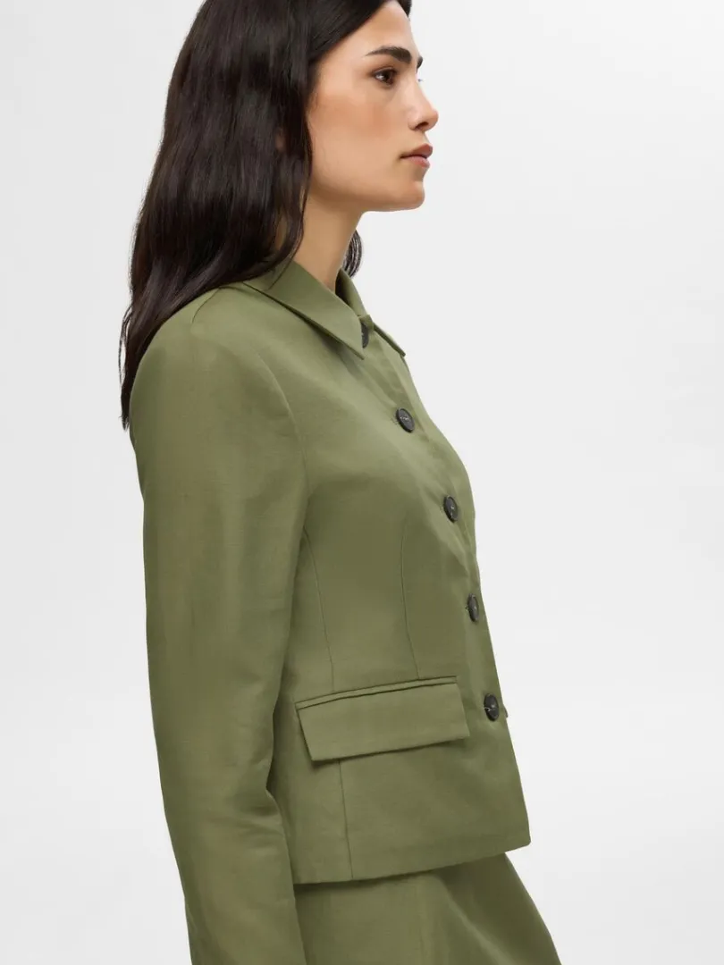 klassisk_fit_blazer_2-3.webp Jakkesæt & Blazers>SELECTED KLASSISK FIT BLAZER Green