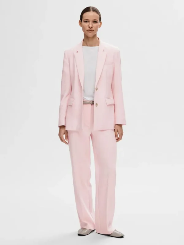 Jakkesæt & Blazers>SELECTED KLASSISK FIT ENKELTRADET BLAZER Pink