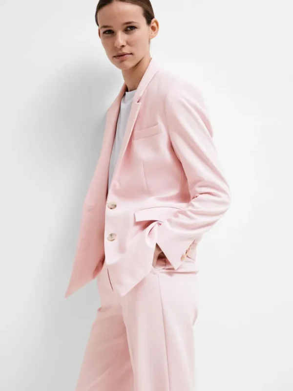 Jakkesæt & Blazers>SELECTED KLASSISK FIT ENKELTRADET BLAZER Pink