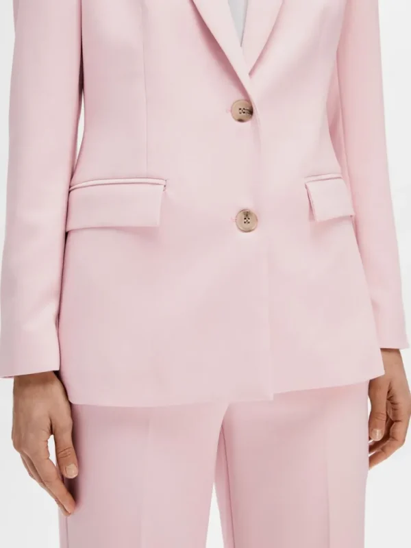 Jakkesæt & Blazers>SELECTED KLASSISK FIT ENKELTRADET BLAZER Pink