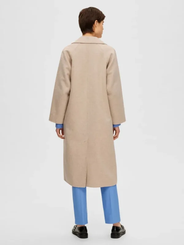 Overtøj>SELECTED KLASSISK FRAKKE Beige