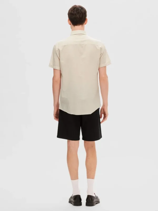 Skjorter>SELECTED KLASSISK KORTÆRMET SKJORTE Beige