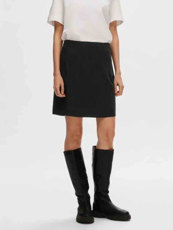 Nederdele>SELECTED KLASSISK MININEDERDEL Black