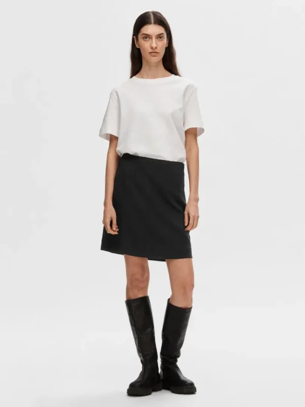 Nederdele>SELECTED KLASSISK MININEDERDEL Black