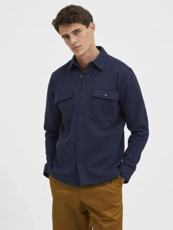 Overtøj | Skjorter>SELECTED KLASSISK OVERSHIRT Blue