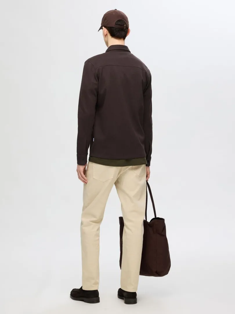klassisk_overshirt_1-5.webp Hættetrøjer & Sweatshirts | Overtøj>SELECTED KLASSISK OVERSHIRT Brown