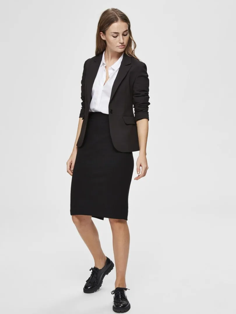 klassisk_pencil_skirt_3.webp Nederdele>SELECTED KLASSISK PENCIL SKIRT Black