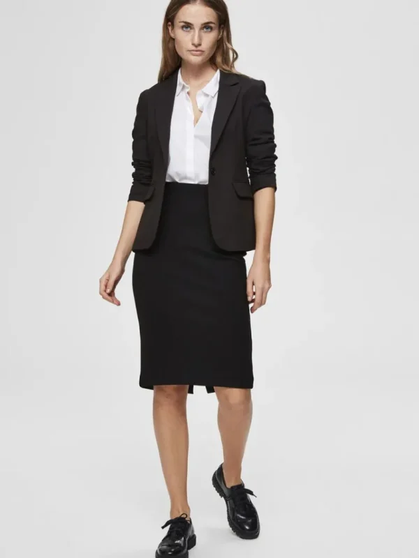 Nederdele>SELECTED KLASSISK PENCIL SKIRT Black