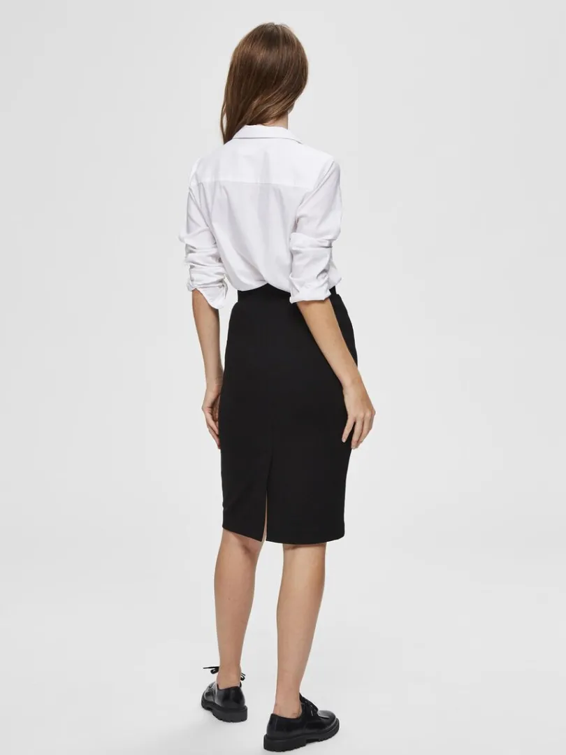 klassisk_pencil_skirt_6.webp Nederdele>SELECTED KLASSISK PENCIL SKIRT Black