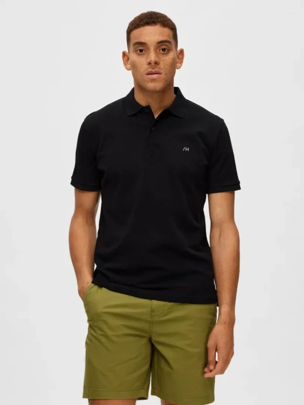 Poloer>SELECTED KLASSISK POLO Black