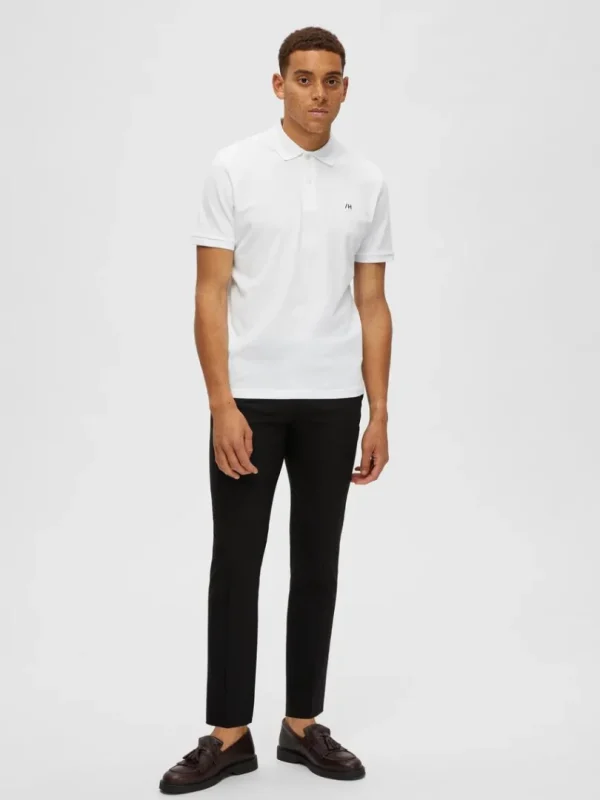 Poloer>SELECTED KLASSISK POLO White