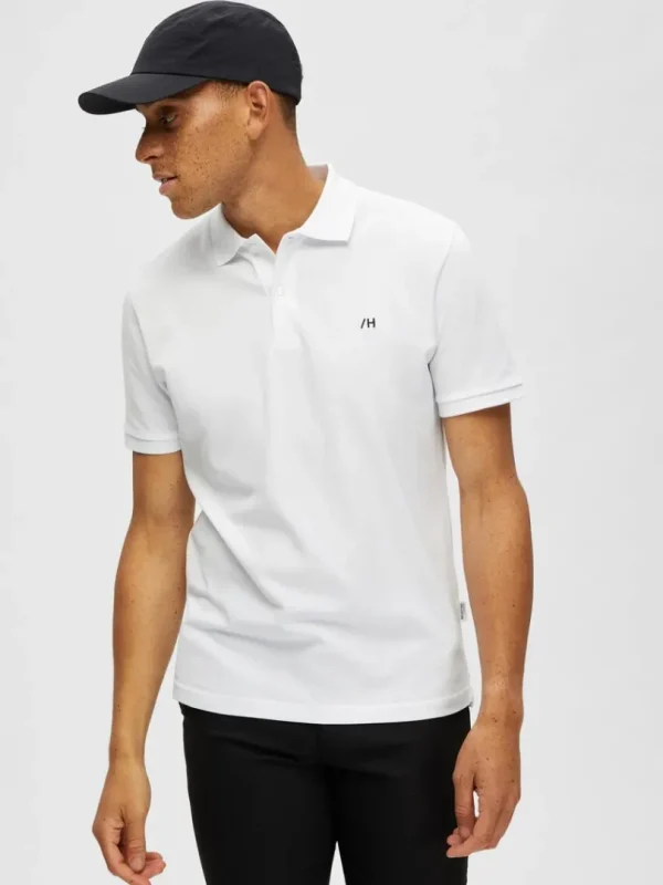 Poloer>SELECTED KLASSISK POLO White