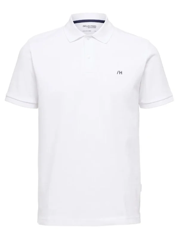 Poloer>SELECTED KLASSISK POLO White