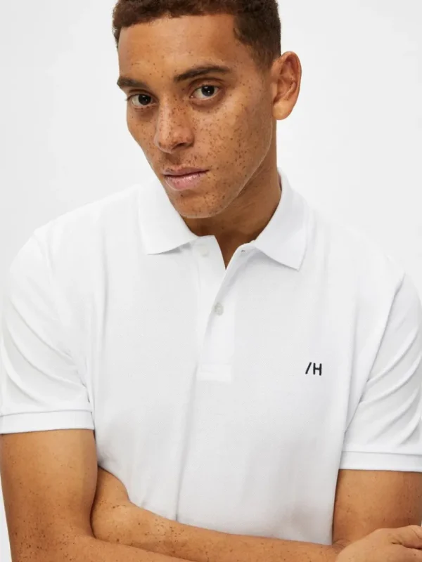 Poloer>SELECTED KLASSISK POLO White