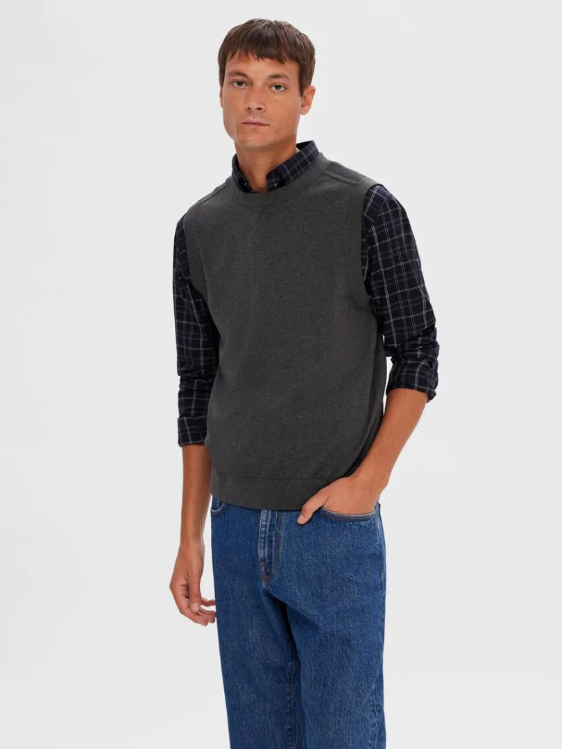 klassisk_strik_vest_0-1.webp Strik>SELECTED KLASSISK STRIK VEST Grey