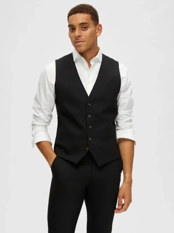Jakkesæt & Blazers>SELECTED KLASSISK VEST Black