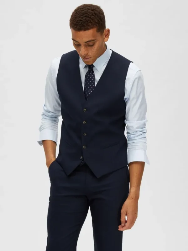 Jakkesæt & Blazers>SELECTED KLASSISK VEST Blue