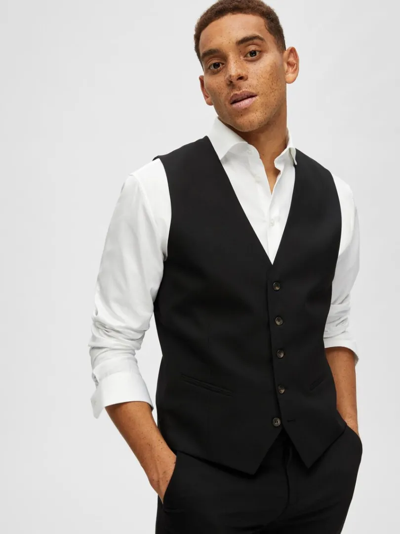 klassisk_vest_2-2.webp Jakkesæt & Blazers>SELECTED KLASSISK VEST Black