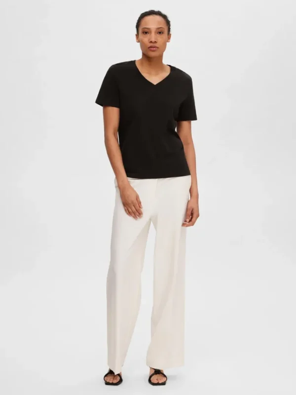 T-shirts>SELECTED KLASSISK V-HALS T-SHIRT Black