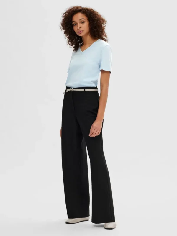 T-shirts>SELECTED KLASSISK V-HALS T-SHIRT Blue