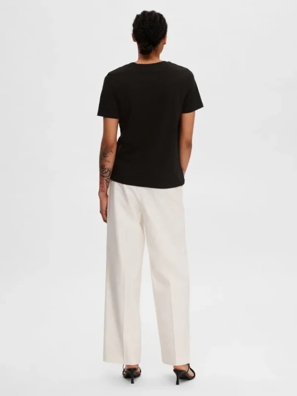 T-shirts>SELECTED KLASSISK V-HALS T-SHIRT Black