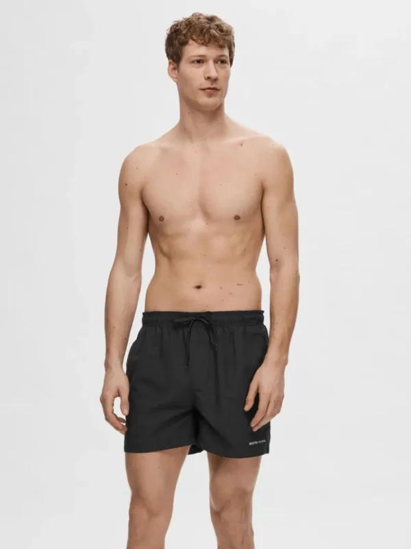 Shorts>SELECTED KLASSISKE BADESHORTS Black