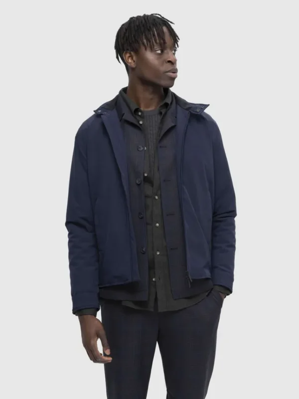 Overtøj>SELECTED KORT DYNEJAKKE Blue