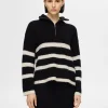 Strik>SELECTED KORT LYNLÅS PULLOVER Black