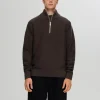 Strik>SELECTED KORT LYNLÅS PULLOVER Brown