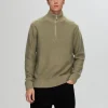 Strik>SELECTED KORT LYNLÅS PULLOVER Green