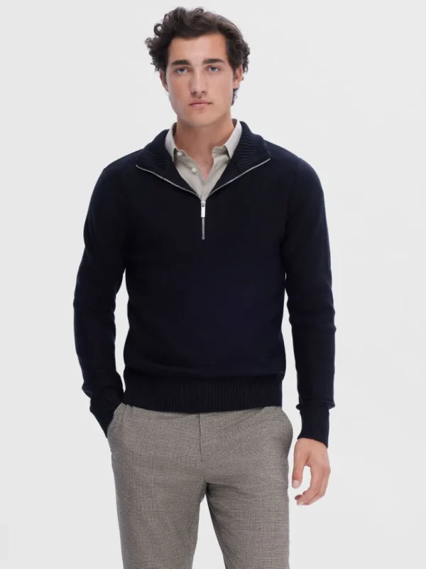 Strik>SELECTED KORT LYNLÅS PULLOVER Black