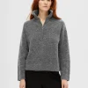 Strik>SELECTED KORT LYNLÅS PULLOVER Grey