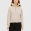 Strik>SELECTED KORT LYNLÅS PULLOVER Beige