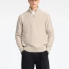 Strik>SELECTED KORT LYNLÅS PULLOVER Beige