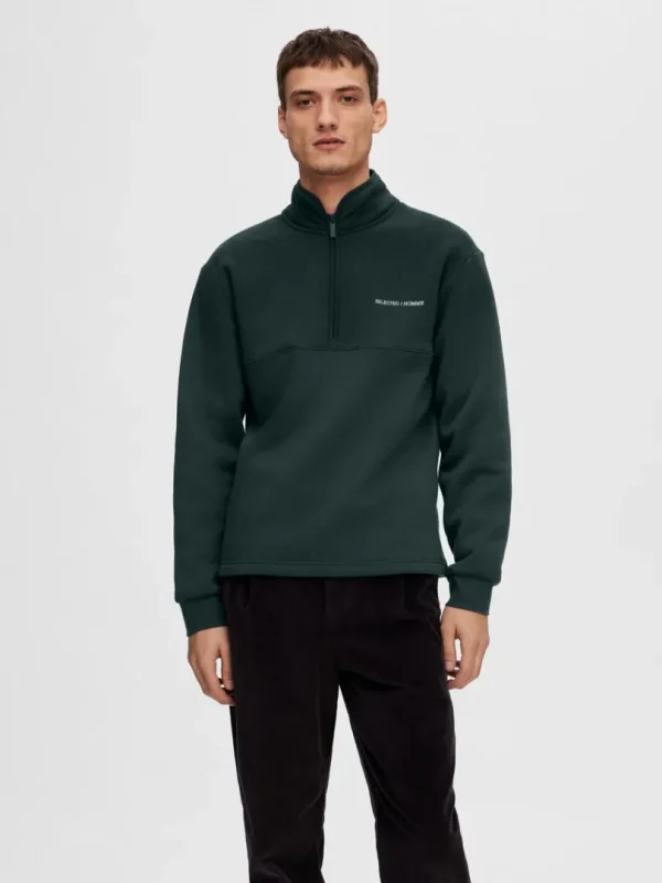 Strik>SELECTED KORT LYNLÅS PULLOVER Grey