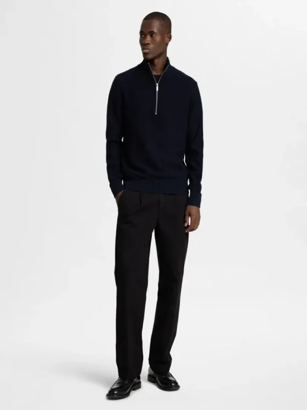 Strik>SELECTED KORT LYNLÅS PULLOVER Blue