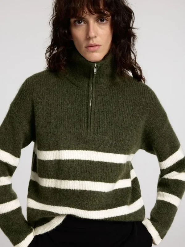 Strik>SELECTED KORT LYNLÅS PULLOVER Green