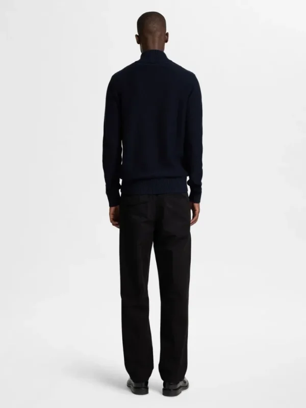 Strik>SELECTED KORT LYNLÅS PULLOVER Blue