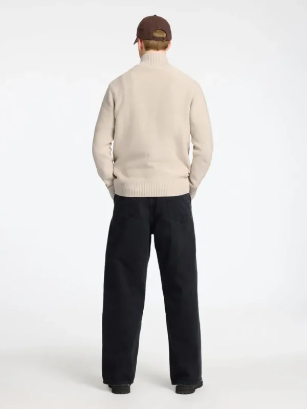 Strik>SELECTED KORT LYNLÅS PULLOVER Beige