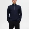 Hættetrøjer & Sweatshirts>SELECTED KORT LYNLÅS SWEATSHIRT Blue