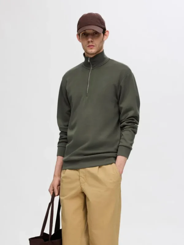 Hættetrøjer & Sweatshirts>SELECTED KORT LYNLÅS SWEATSHIRT Green