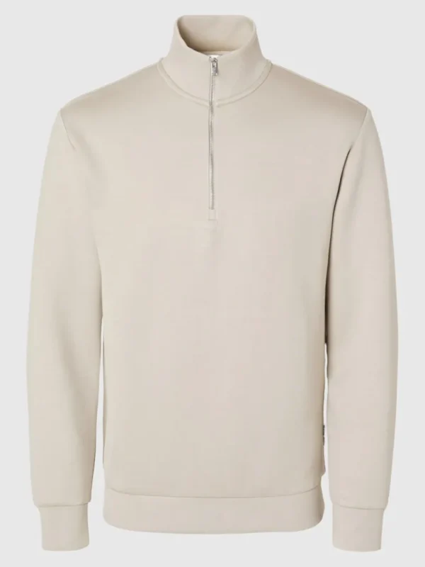 Hættetrøjer & Sweatshirts>SELECTED KORT LYNLÅS SWEATSHIRT Beige