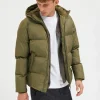 Overtøj>SELECTED KORT PUFFERJAKKE Green