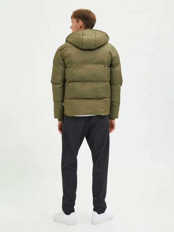 Overtøj>SELECTED KORT PUFFERJAKKE Green