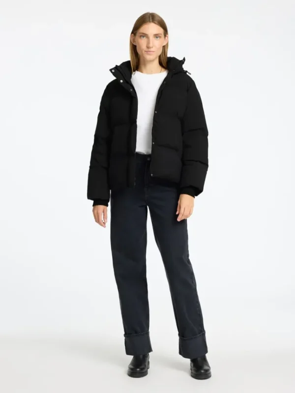 Overtøj>SELECTED KORT PUFFERJAKKE Black