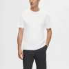 T-shirts>SELECTED KORTÆRMET AFSLAPPET FIT T-SHIRT White