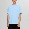 T-shirts>SELECTED KORTÆRMET AFSLAPPET FIT T-SHIRT Blue